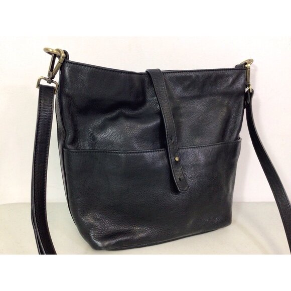 Garnet Hill Leather Purse Hobo Bag Made in Italy - Picture 4 of 10